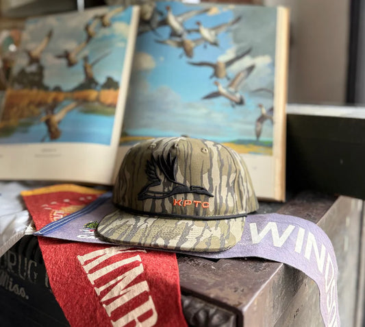 Knotted Pine Trading Co. Logo Neon Type Rope Snapback Hat