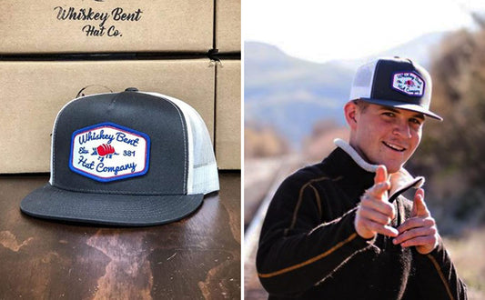 Whiskey Bent Hat Co. The Dillo Snapback Hat - Charcoal/White - 1