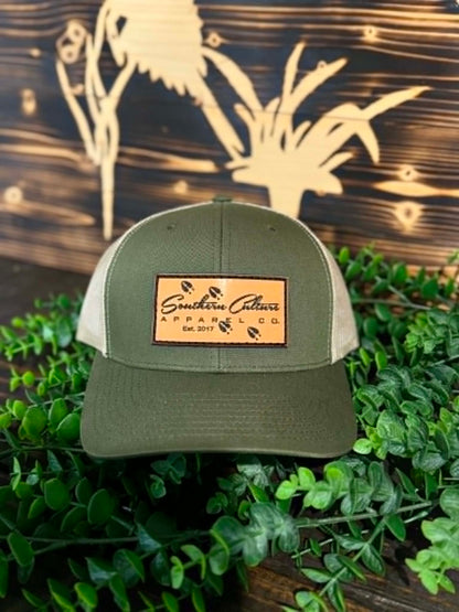 Southern Culture Deer Tracks Leather Patch Snapback Hat