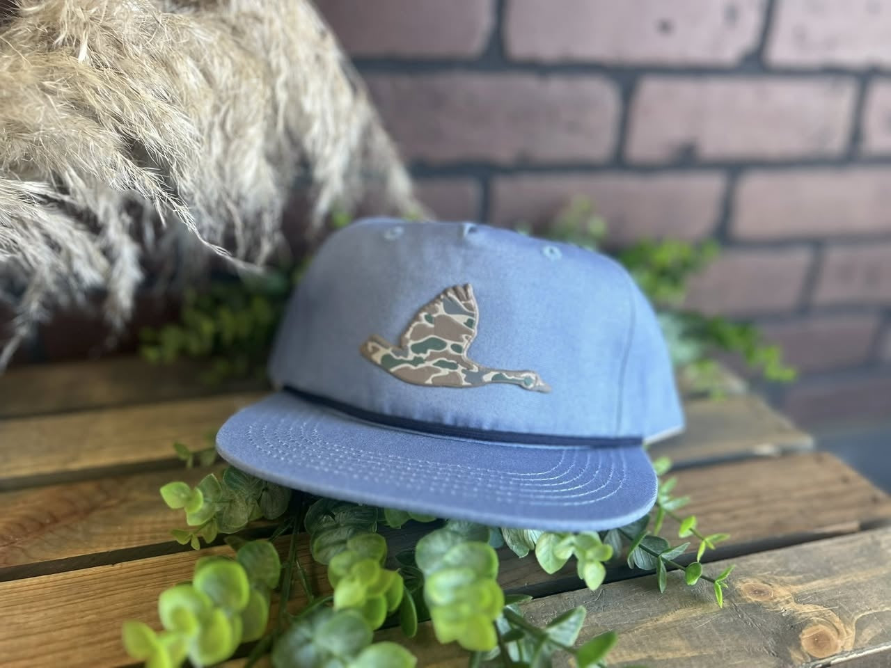 Speckle Bellies Camo Goose Patch Rope Snapback Hat