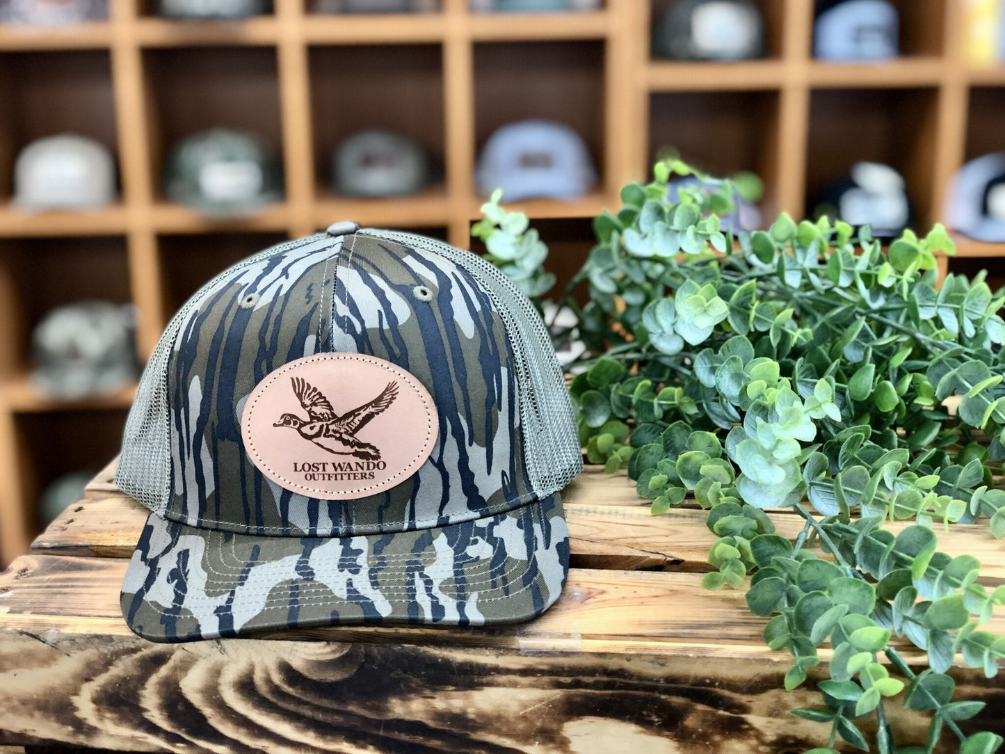 Lost Wando Wood Duck Leather Patch Snapback Snapback Hat