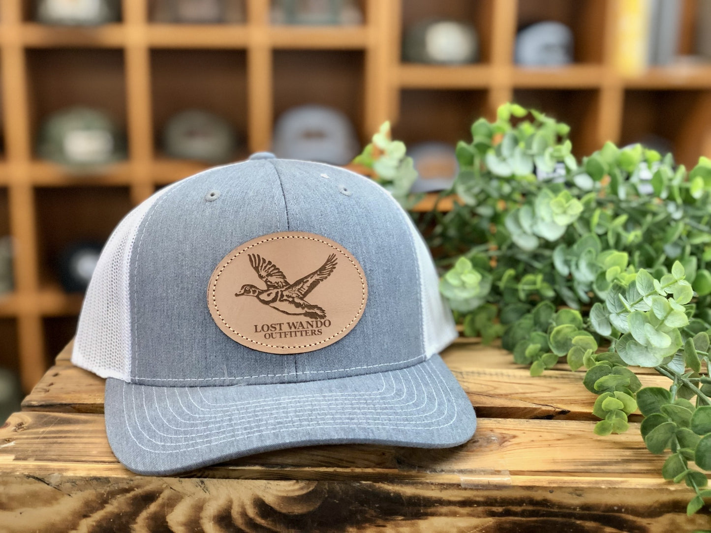Lost Wando Wood Duck Leather Patch Snapback Snapback Hat