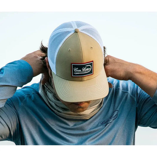 Coosa Cotton Rubber Patch Logo Trucker Snapback Hat