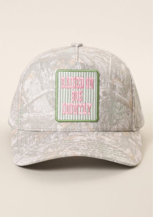 Raised On 90's Country Camo Trucker Hat