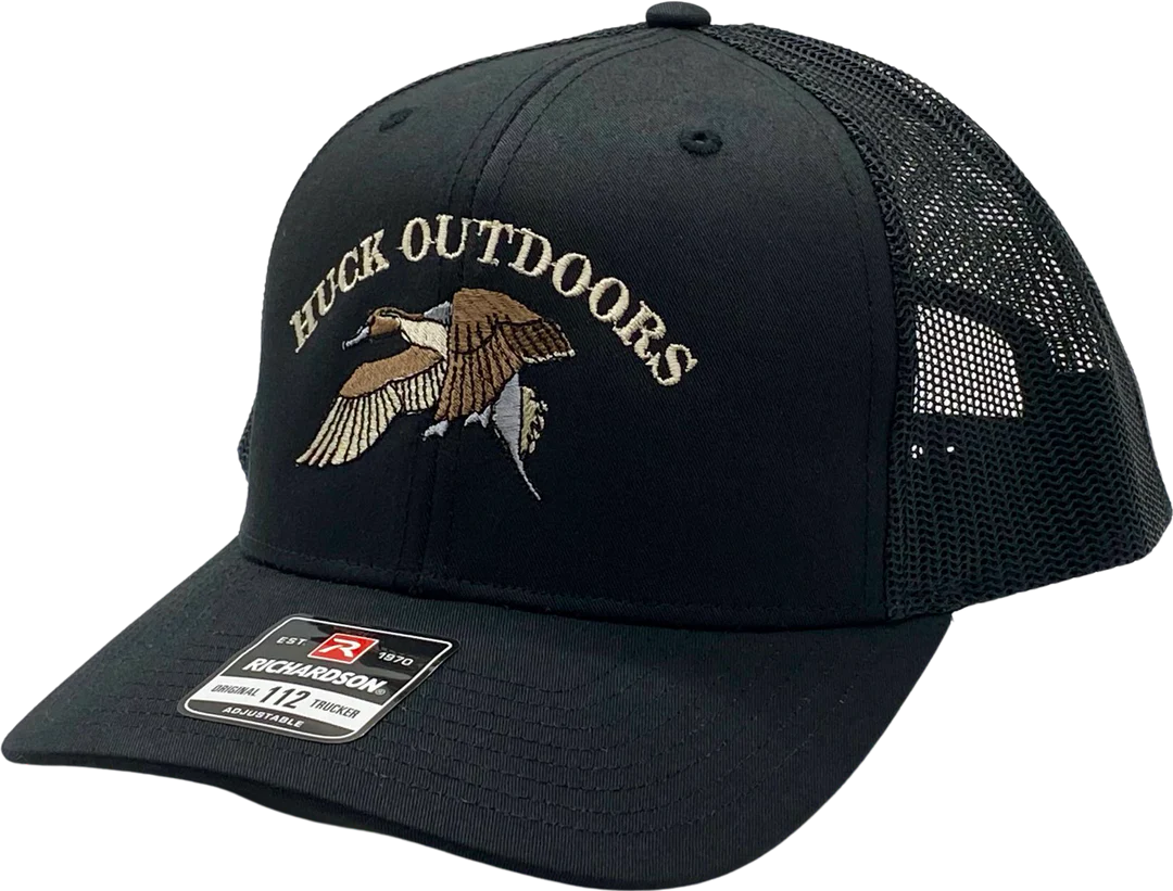 Huck Outdoors Pintail Snapback Hat - Black - 1