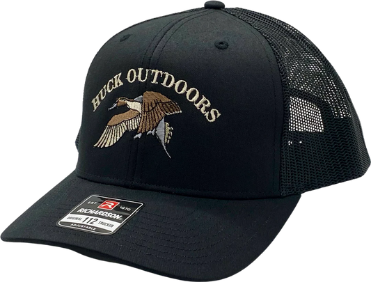 Huck Outdoors Pintail Snapback Hat - Black - 1