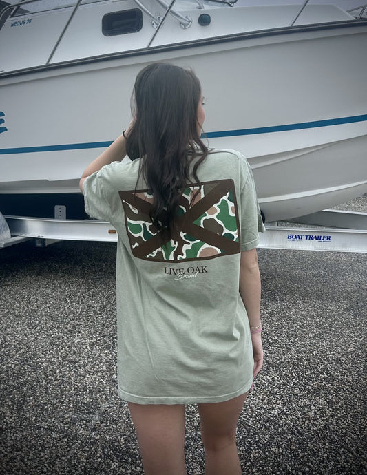 Live Oak Brand Camo State Flags Alabama S/S TEE Shirt
