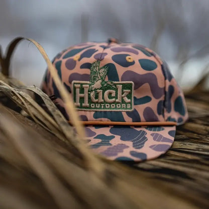 Huck Outdoors Delta Camo Duck Rope Snapback Hat