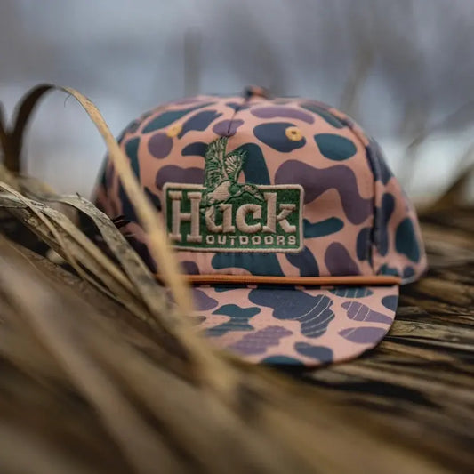 Huck Outdoors Delta Camo Duck Rope Snapback Hat