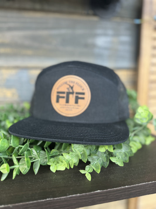 Follow the Flock Circle FTF Leather Patch 7 Panel Snapback Hat