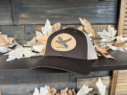 Lost Wando Wood Duck Leather Patch Snapback Snapback Hat
