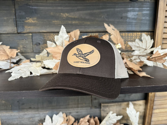 Lost Wando Wood Duck Leather Patch Snapback Snapback Hat
