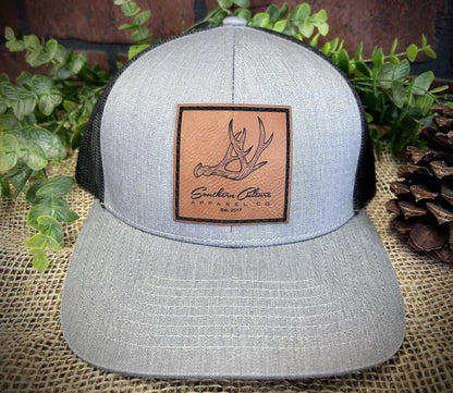 Southern Culture Antler Leather Patch Snapback Hat