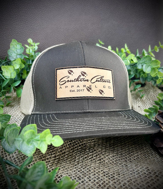 Southern Culture Deer Tracks Leather Patch Snapback Hat