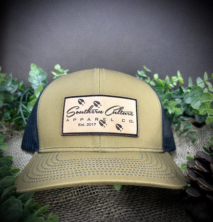 Southern Culture Deer Tracks Leather Patch Snapback Hat