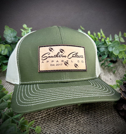 Southern Culture Deer Tracks Leather Patch Snapback Hat