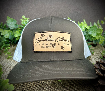 Southern Culture Deer Tracks Leather Patch Snapback Hat