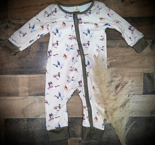 Baby Boy Duck Printed Zippy Sleeper