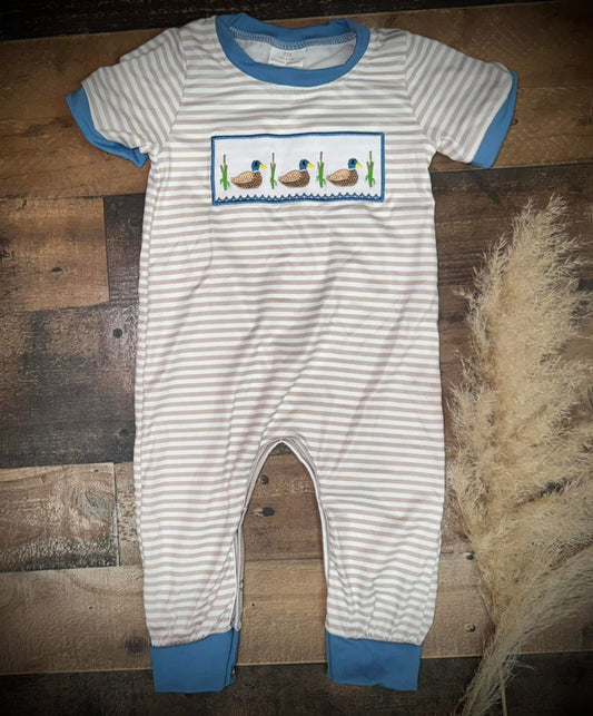 Baby Boy Duck Applique Onesie