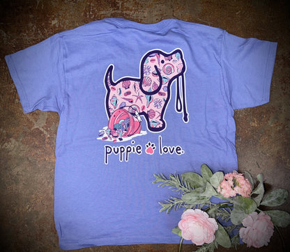 Puppie Love Youth Girls Shell Collection Pup S/S TEE Shirt