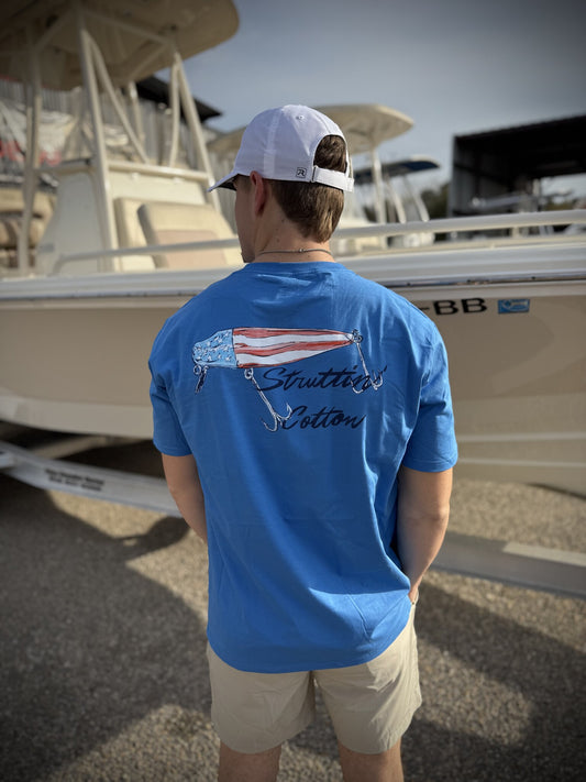 Struttin' Cotton Patriotic Lure Watercolor S/S TEE Shirt