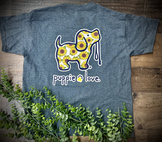 Puppie Love Youth Girls Sunflower Fill Up S/S TEE Shirt