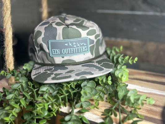 EZN Outfitters Blue/Grey Rubber Patch Rope Snapback Hat