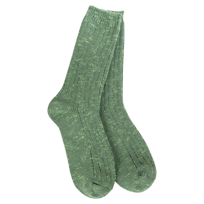 World's Softest Socks Weekend Collection Cotton Slub Marled Crew