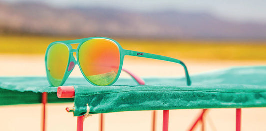 Goodr Kitty Hawkers' Ray Blockers Shades - Teal Aviators