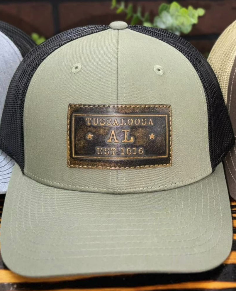 Zep Pro Tuscaloosa Dark Rectangle Leather Patch Snapback Hat