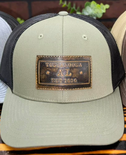 Zep Pro Tuscaloosa Dark Rectangle Leather Patch Snapback Hat