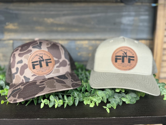 Follow the Flock Circle FTF Leather Patch Snapback Hat