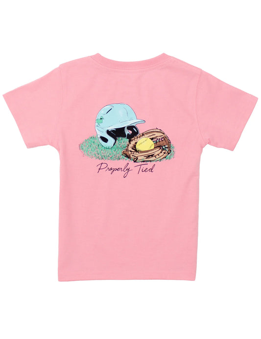 Properly Tied Girls Softball S/S TEE Shirt