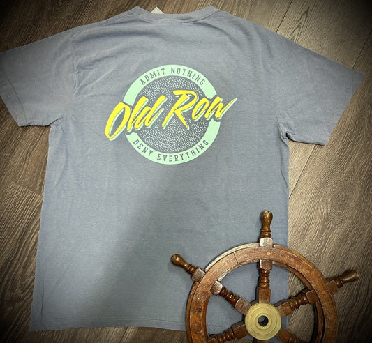 Old Row Outdoors Circle Logo w Mint and Yellow S/S TEE Shirt