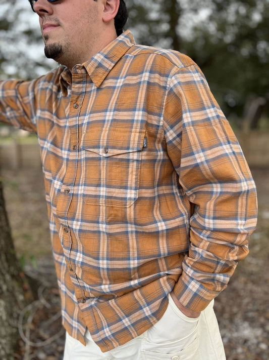 Aftco Men's Lager flannel Button Down L/S Shirt