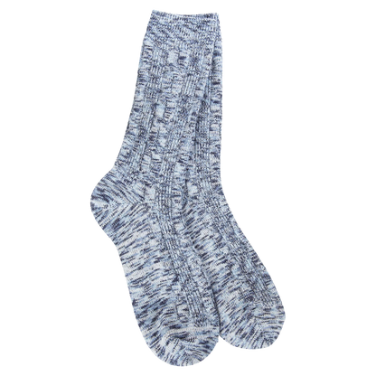 World's Softest Socks Weekend Collection Light Weight Cable Crew