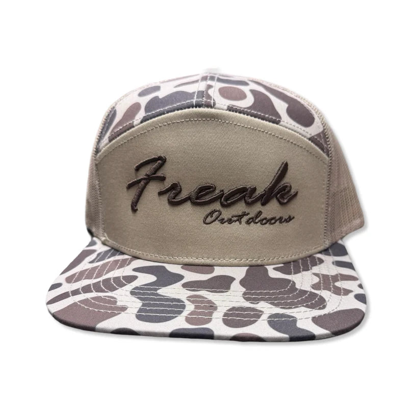Freak Outdoors Woodsman Reno Embroidered 7 Panel Snapback Hat