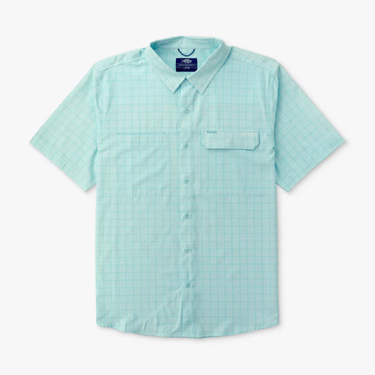 Aftco Men's Air O Mesh PRTD S/S Button Down