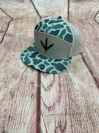 Speckle Bellies Turkey Tracks SB 7 Panel Flatbill Snapback Hat