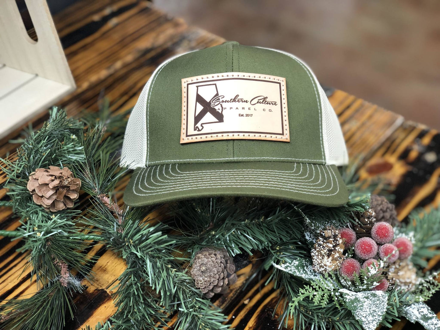 Southern Culture Light State Tradition Leather Patch Snapback Hat
