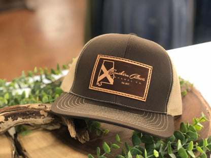 Southern Culture State Tradition Dark Leather Patch Snapback Hat