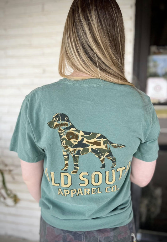 Old South Apparel Dog Outline Thicket Camo S/S TEE Shirt