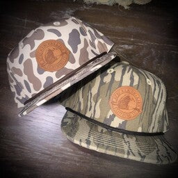 Speckle Bellies Youth Circle Leather Patch Rope Snapback Hat